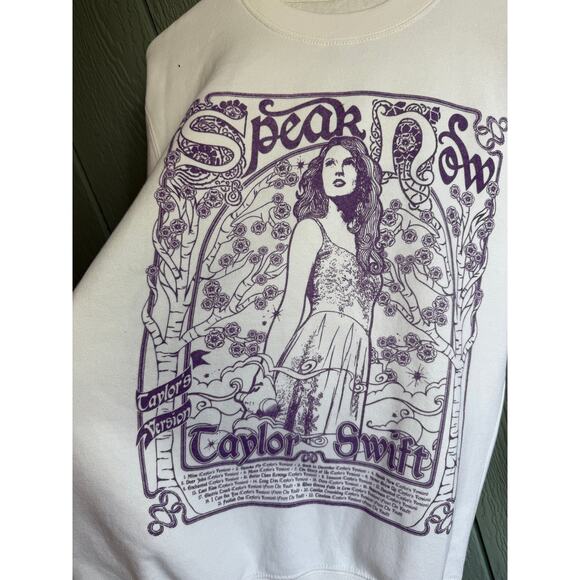 Taylor Swift Sweatshirt White Speak Now Taylor's Version, Small - Picture 2 of 5